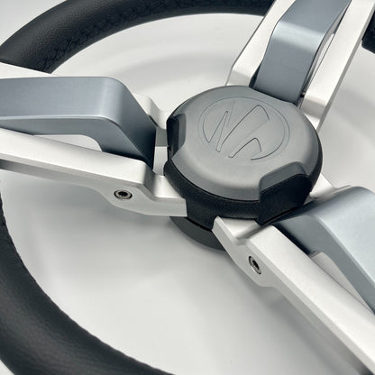 Gussi Italia Marine Steering Wheel Multi Color Gray Aluminum Wheel | Tige