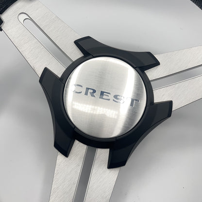 Model 15 Marine Steering Wheel Brushed Aluminum Spokes | Crest Logo