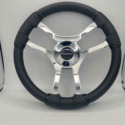 Malera Boat Steering Wheel Chrome Spokes | Stabicraft