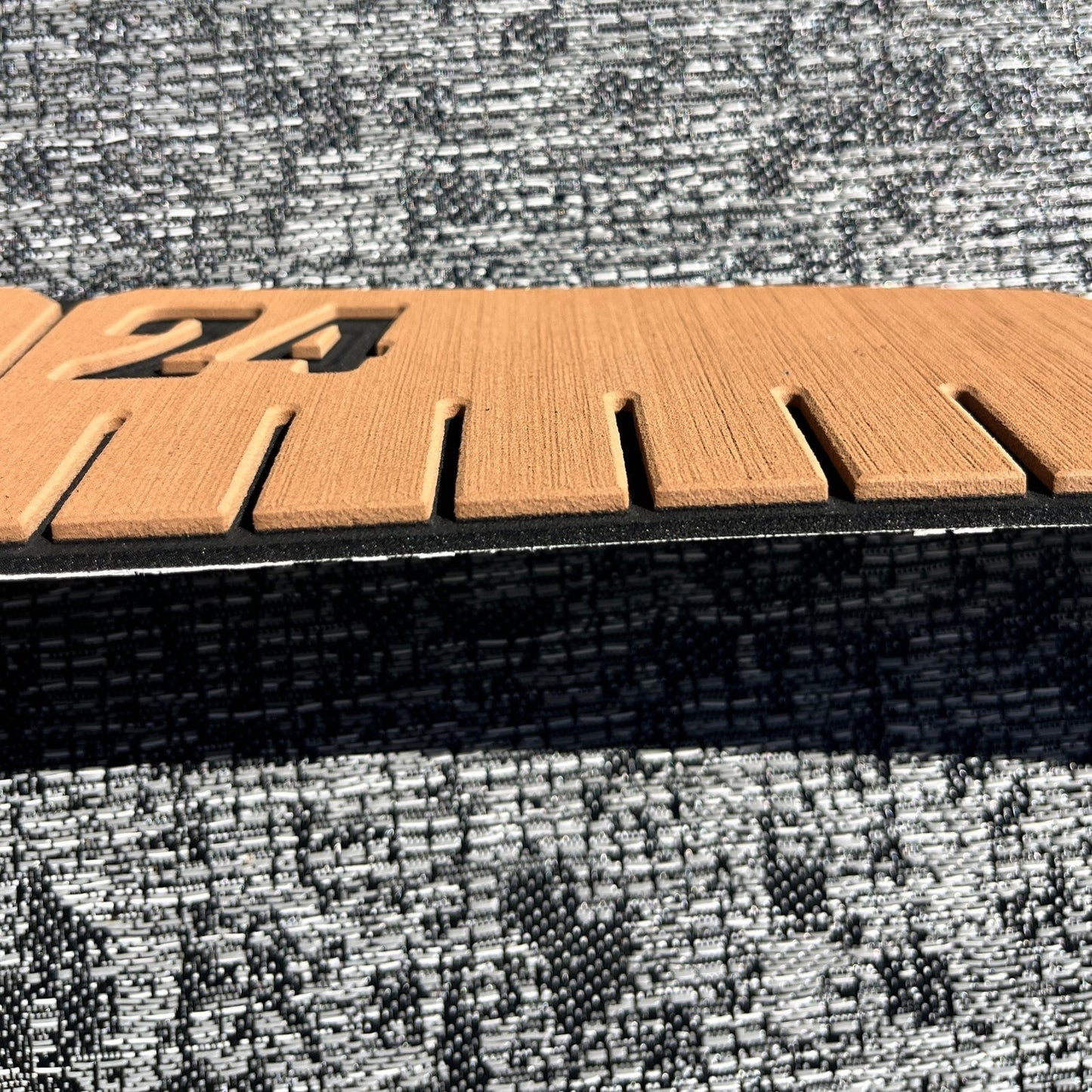 reFLEX | 36" Fish Ruler for Boats | Koa Brown over Aphotic Black - Routered