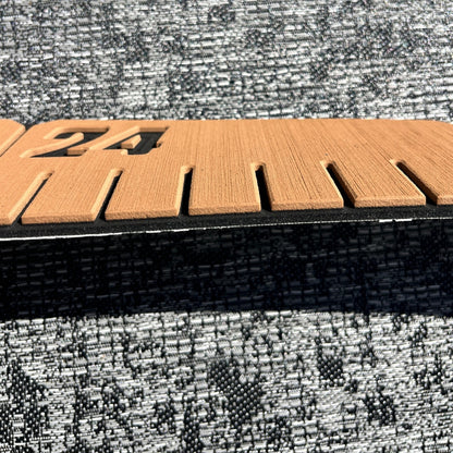 reFLEX | 36" Fish Ruler for Boats | Koa Brown over Aphotic Black - Routered