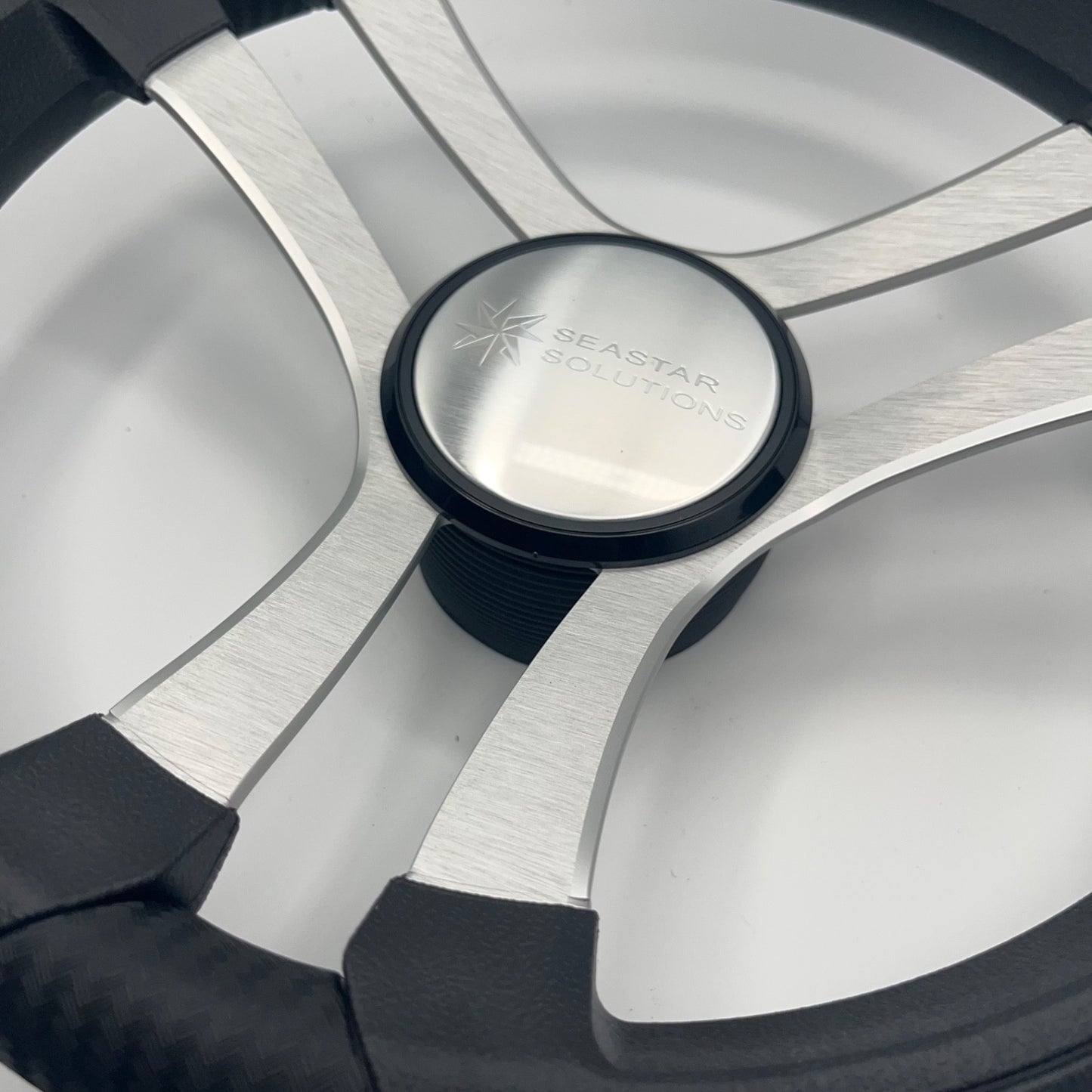 Benaco Boat Steering Wheel Brushed Aluminum Spokes | Seastar Solutions
