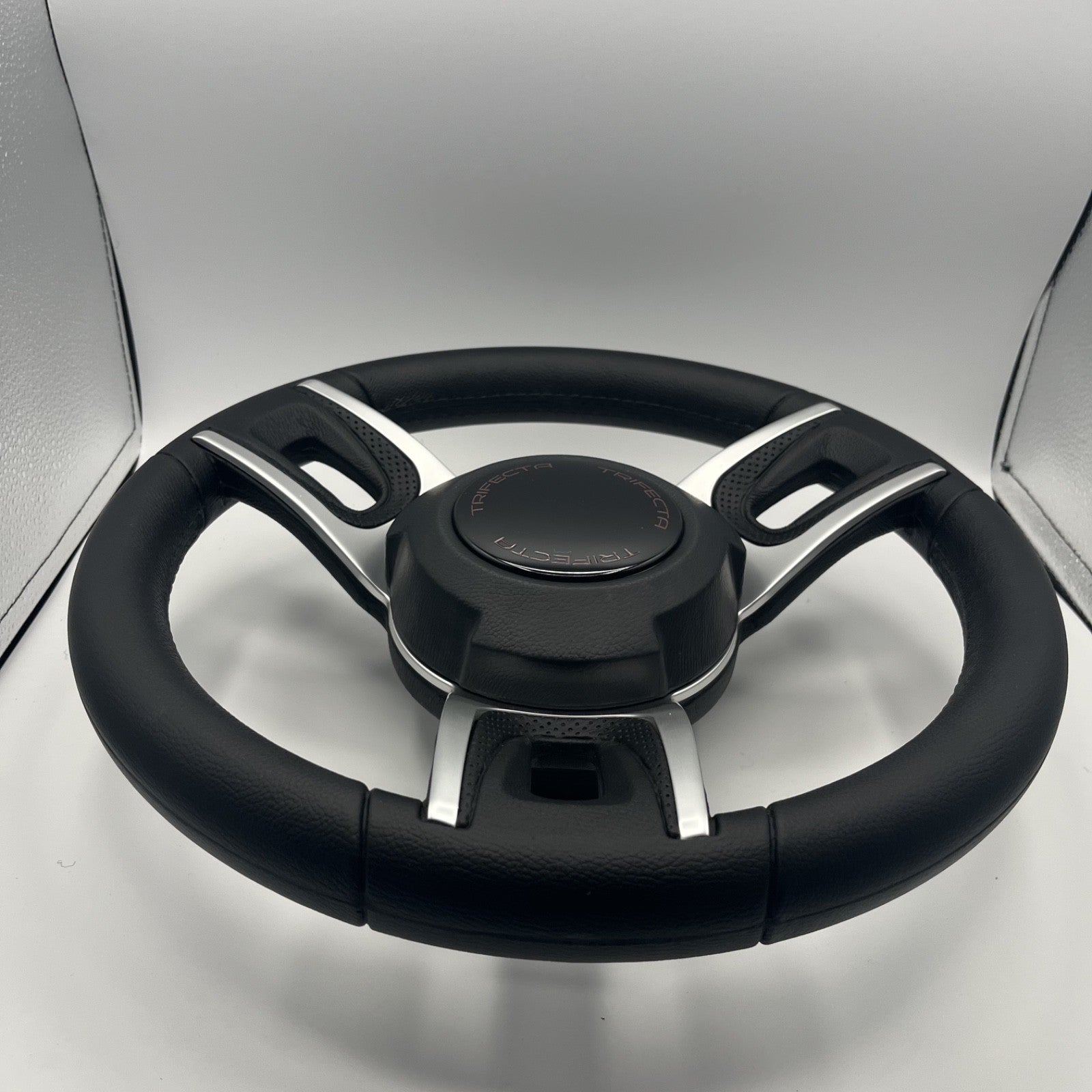 Gussi Italia Black Model 702 Steering Wheel | Trifecta Boats