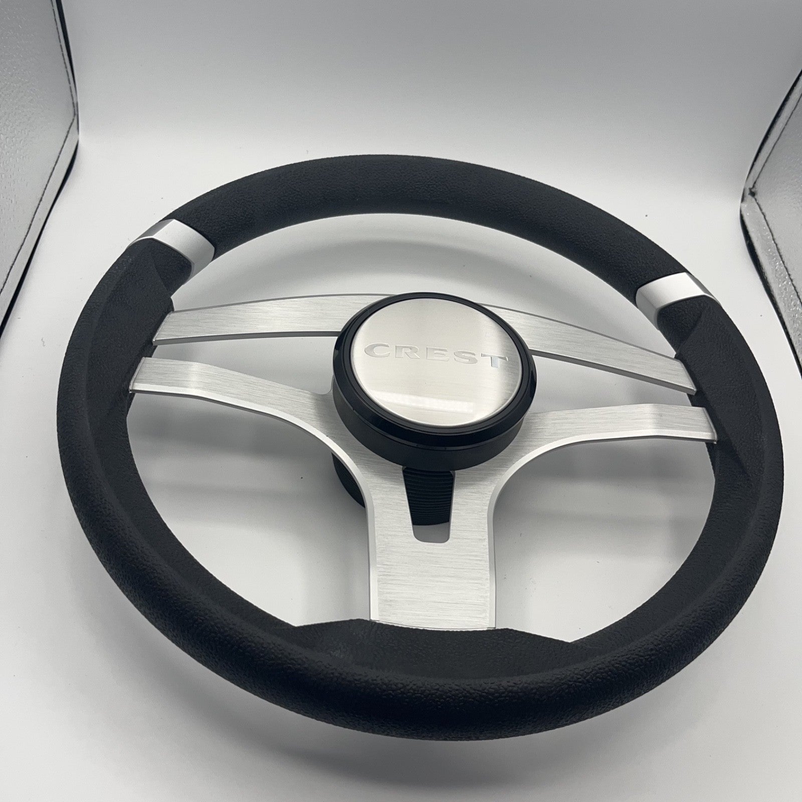 Badia Boat Steering Wheel Brushed Aluminum Spokes | Crest Boats