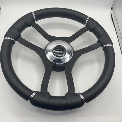 Malera Boat Steering Wheel Black Aluminum Spokes | Stabicraft