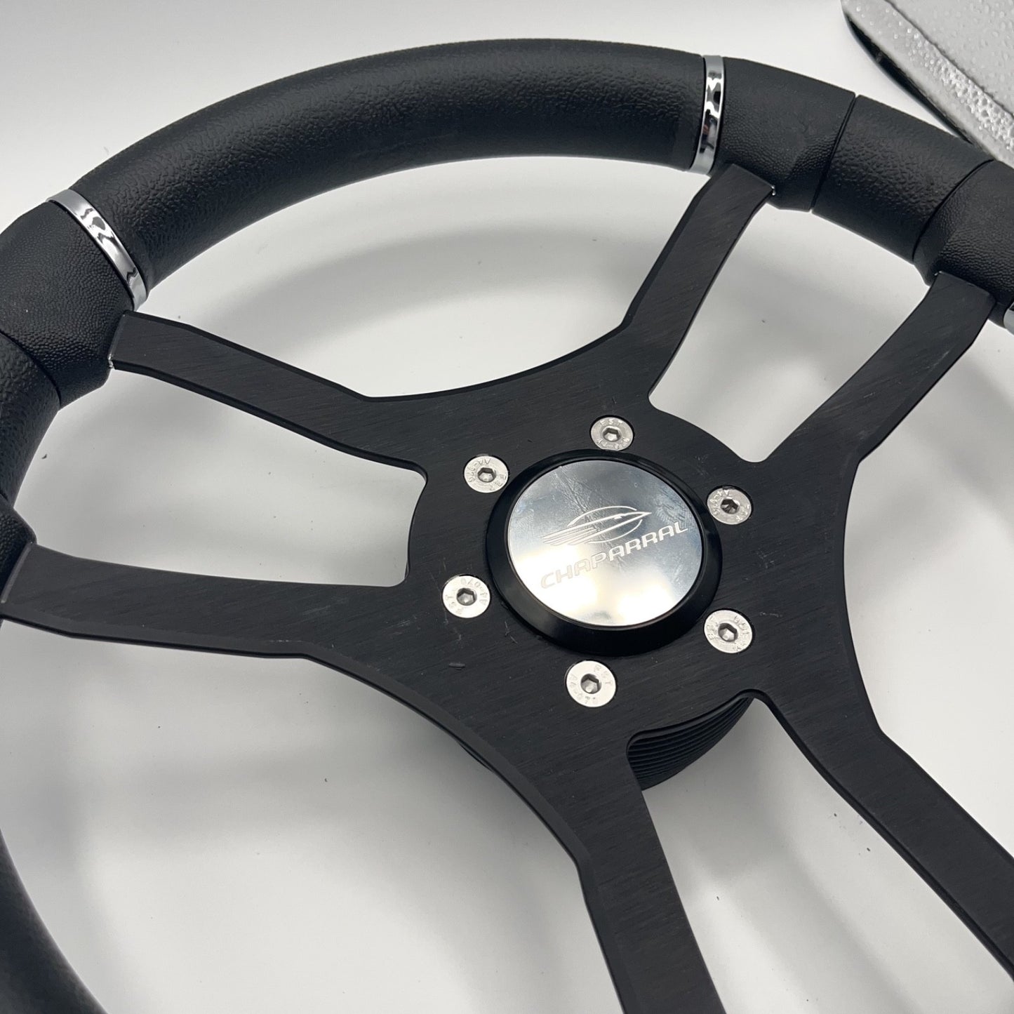 Malera Boat Steering Wheel Black Aluminum Spokes | Chaparral Boats