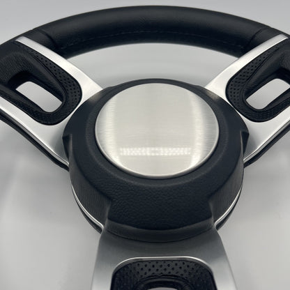 Gussi Italia Black Model 702 Steering Wheel | Plain Brushed