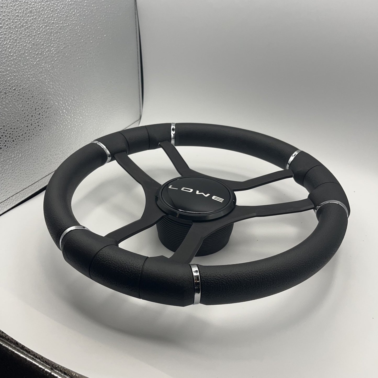 Malera Boat Steering Wheel Black Aluminum Spokes | Lowe Boats