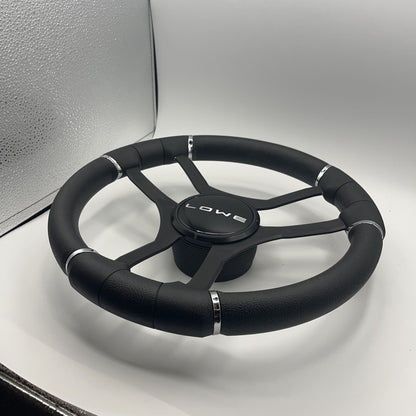 Malera Boat Steering Wheel Black Aluminum Spokes | Lowe Boats