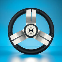 Model 703N Boat Steering Wheel Black Aluminum Spoke | Harris