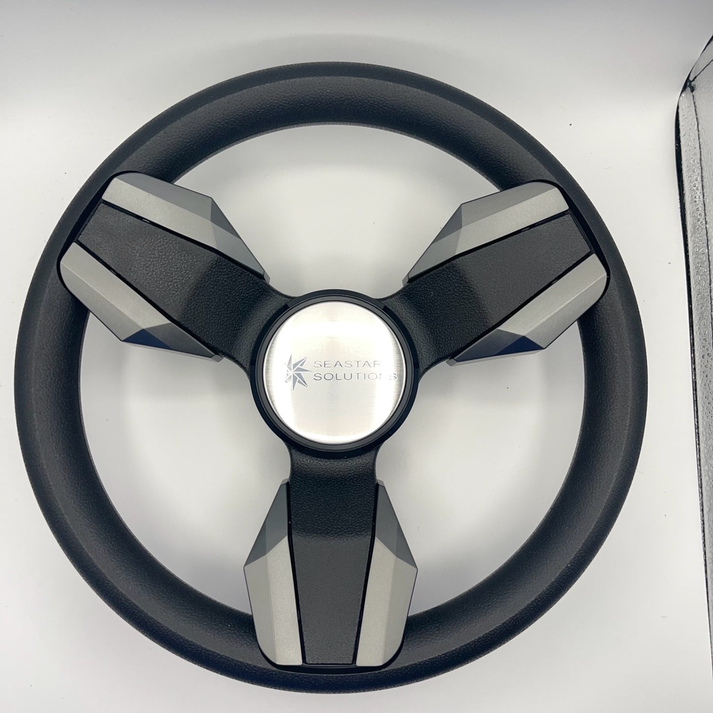 Collina Boat Steering Wheel Dark Gray Inserts - Seastar - Keyed ONLY