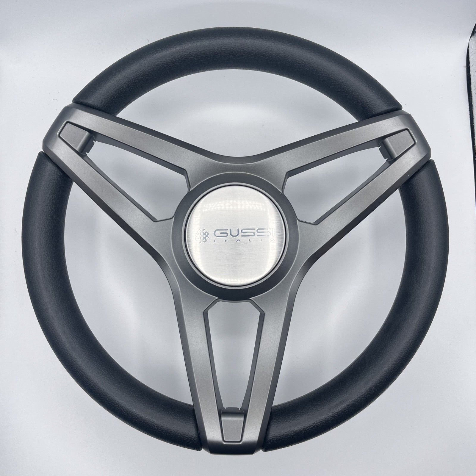 Molino Gray w/Soft Touch Urethane Rim Boat Steering Wheel | Gussi Italia