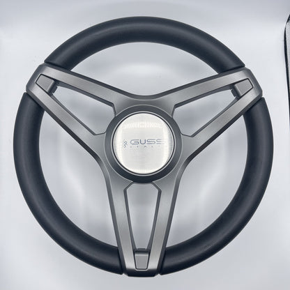 Molino Gray w/Soft Touch Urethane Rim Boat Steering Wheel | Gussi Italia
