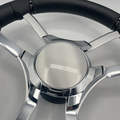 Malera Boat Steering Wheel Chrome Spokes | Chrome Blank Star