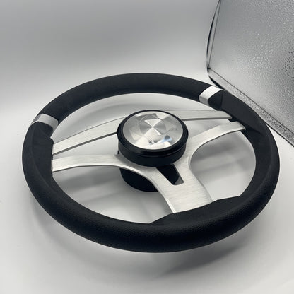 Badia Boat Steering Wheel Brushed Aluminum Spokes | Stingray