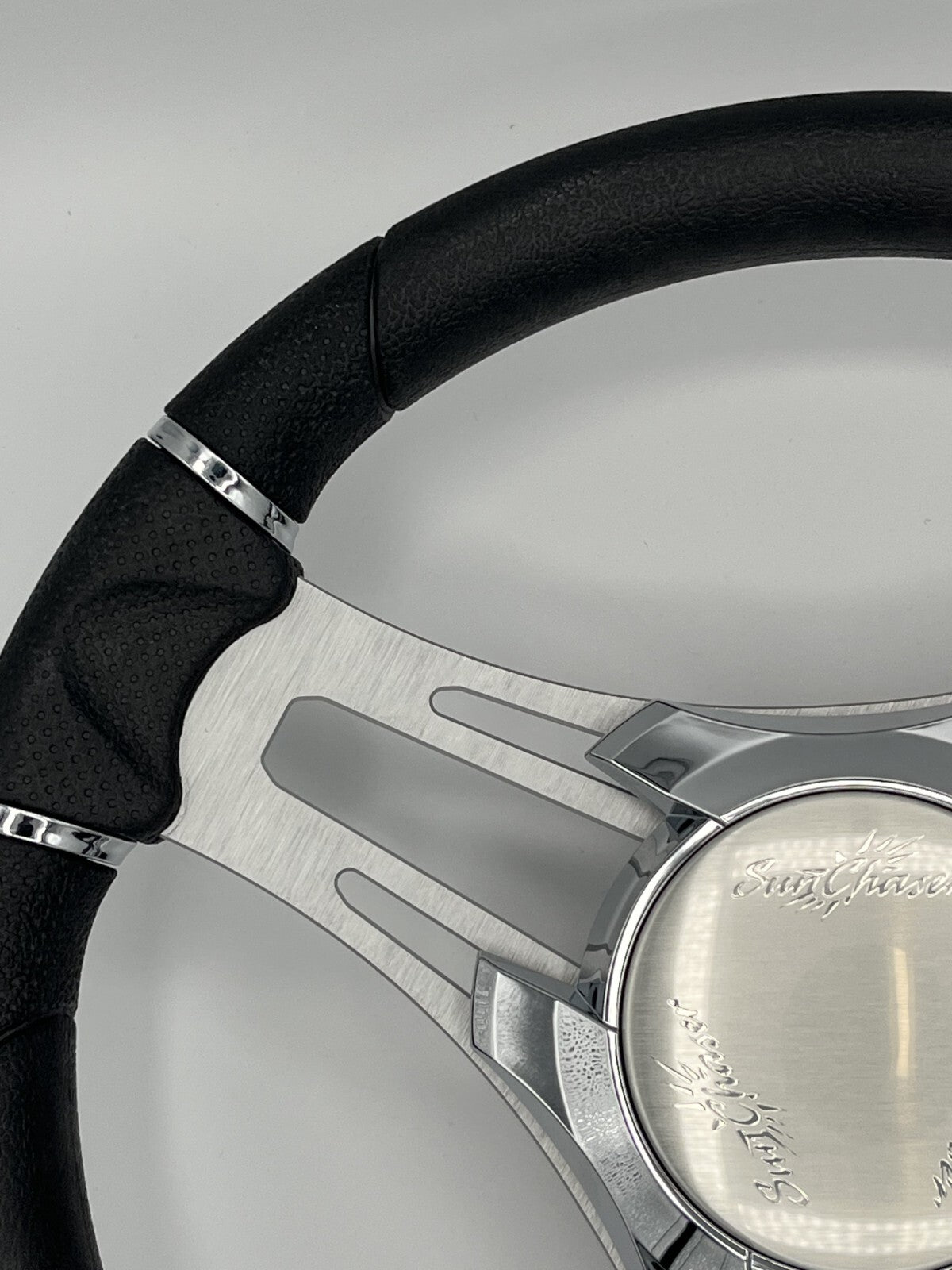 Verona Boat Steering Wheel Brushed Aluminum Spokes | SunChaser