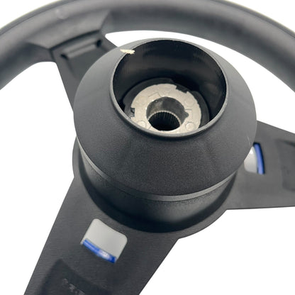 Giazza Golf Cart Steering E-Z-GO HUB Soft Touch Rim ABS Spokes - Blue Inserts