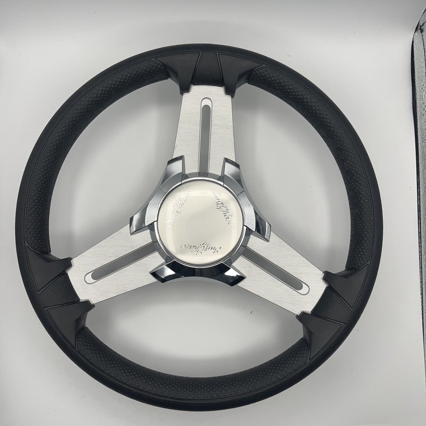 Model 15 Marine Steering Wheel Brushed Aluminum Spokes | SunChaser