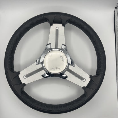 Model 15 Marine Steering Wheel Brushed Aluminum Spokes | SunChaser