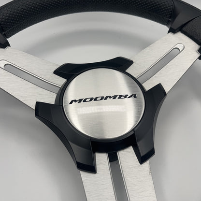 Model 15 Marine Steering Wheel Brushed Aluminum Spokes | Moomba