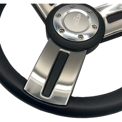 Gussi Italia Marine Steering Wheel Stainless Steel Spokes Soft Touch Rim | Axis