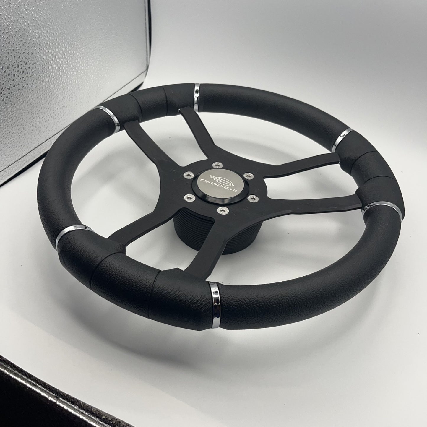 Malera Boat Steering Wheel Black Aluminum Spokes | Chaparral Boats