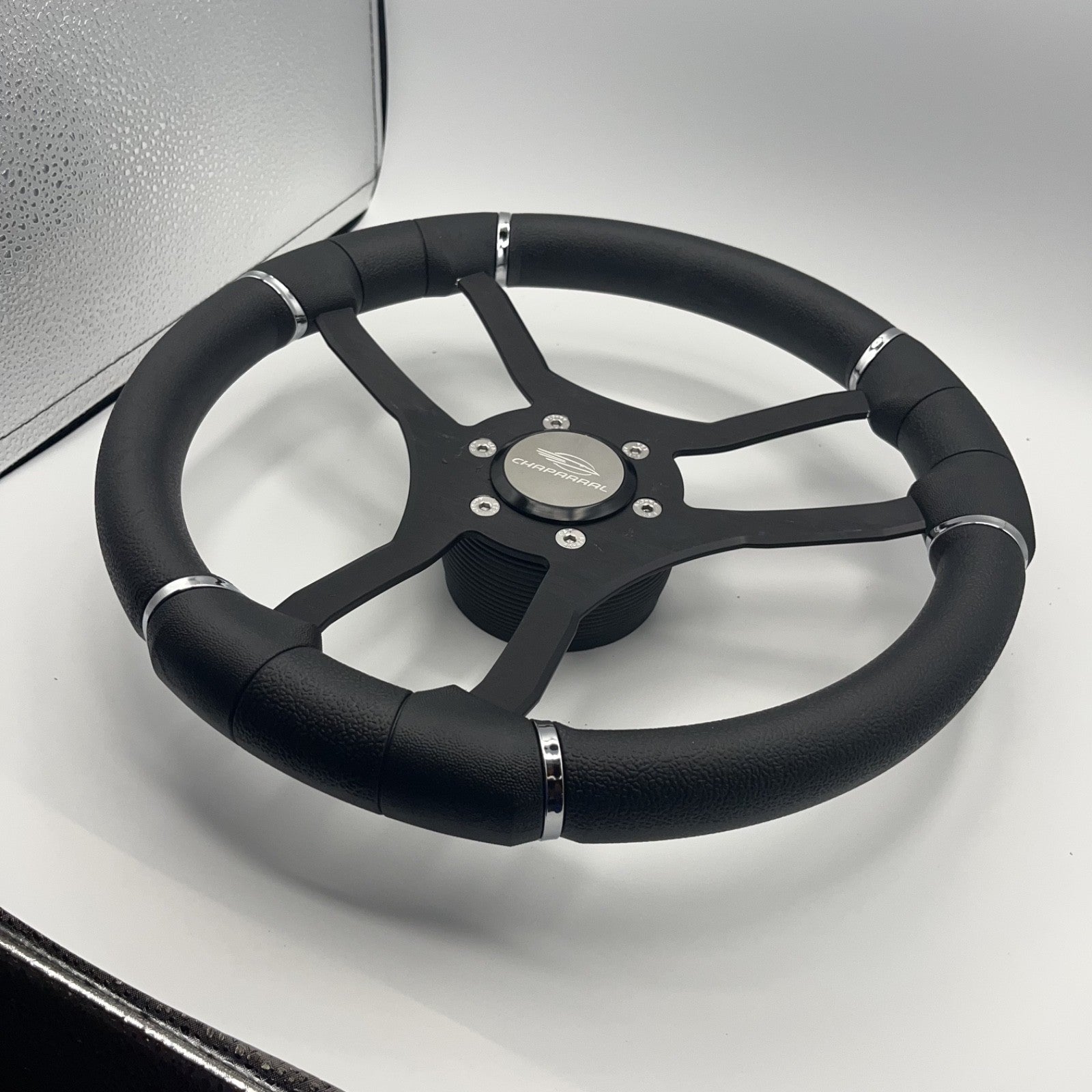 Malera Boat Steering Wheel Black Aluminum Spokes | Chaparral Boats