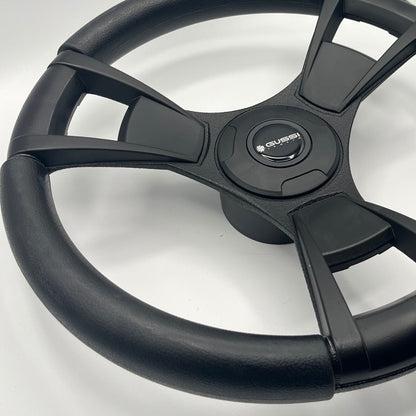 Model M13K Black Boat Steering Wheel Soft Touch Rim ABS Spokes | Gussi Italia