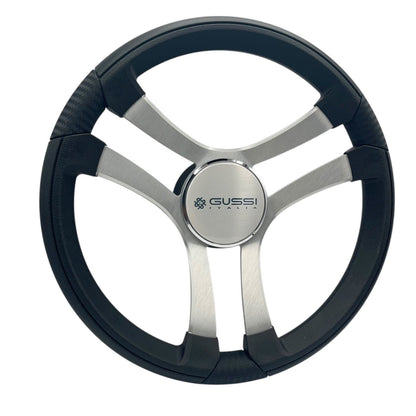 Benaco Boat Steering Wheel Brushed Aluminum Spokes