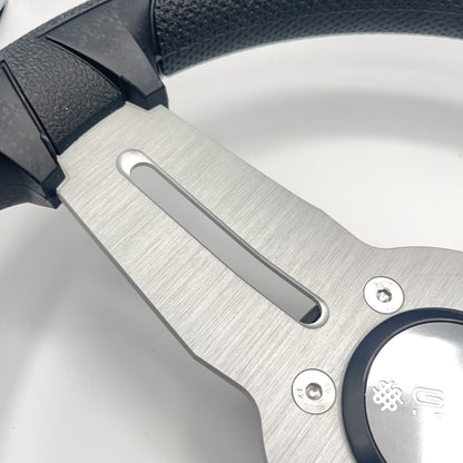 Model 15 Marine Steering Wheel Brushed Aluminum Spokes | Gussi Logo