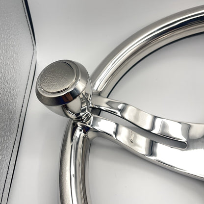 Cimbro Salt Water Boat Steering Wheel+Knob Polished Stainless Steel | Gussi