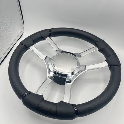 Malera Boat Steering Wheel Chrome Spokes | Smoker