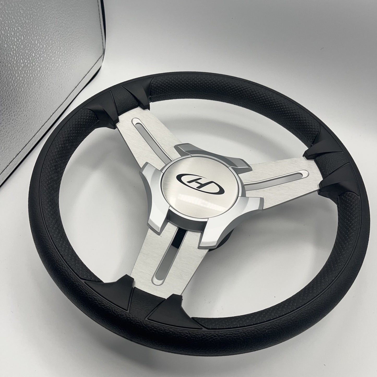 Model 15 Marine Steering Wheel Brushed Alum Spokes | HarrisKayote