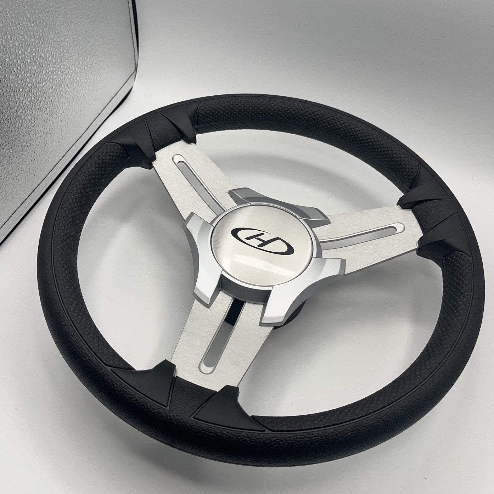 Model 15 Marine Steering Wheel Brushed Alum Spokes | HarrisKayote