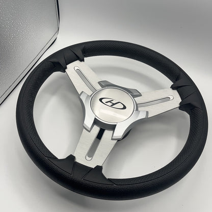 Model 15 Marine Steering Wheel Brushed Alum Spokes | HarrisKayote