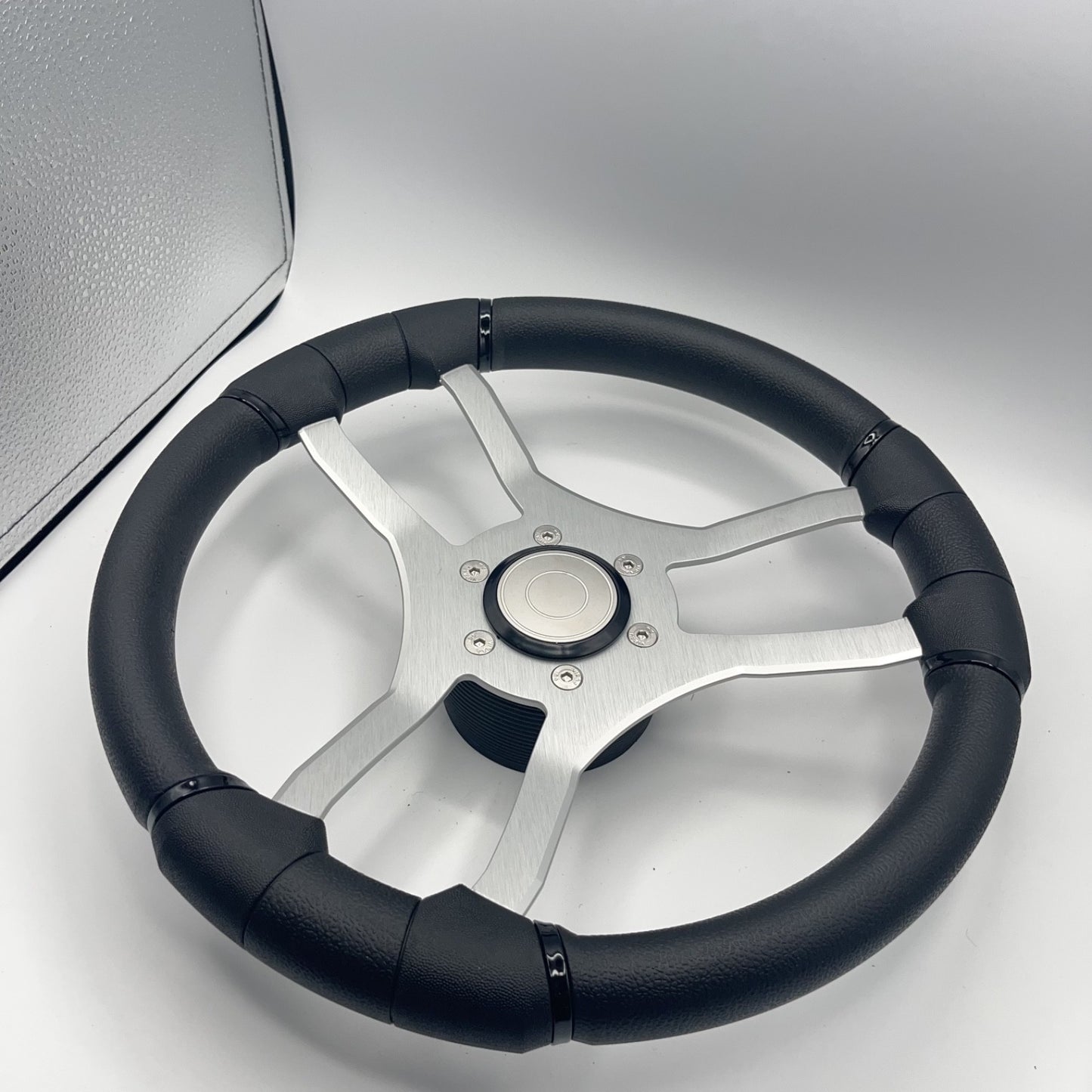 Malera Boat Steering Wheel Brushed Aluminum Spokes | Target Snap-in