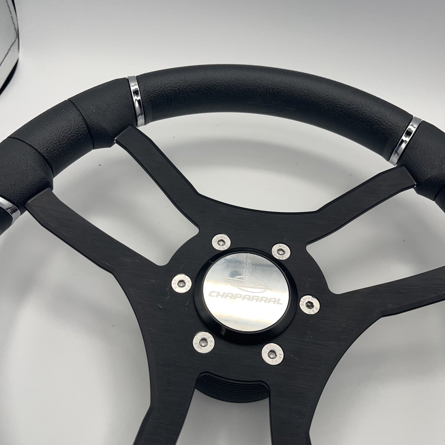 Malera Boat Steering Wheel Black Aluminum Spokes | Chaparral Boats