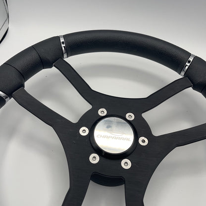 Malera Boat Steering Wheel Black Aluminum Spokes | Chaparral Boats