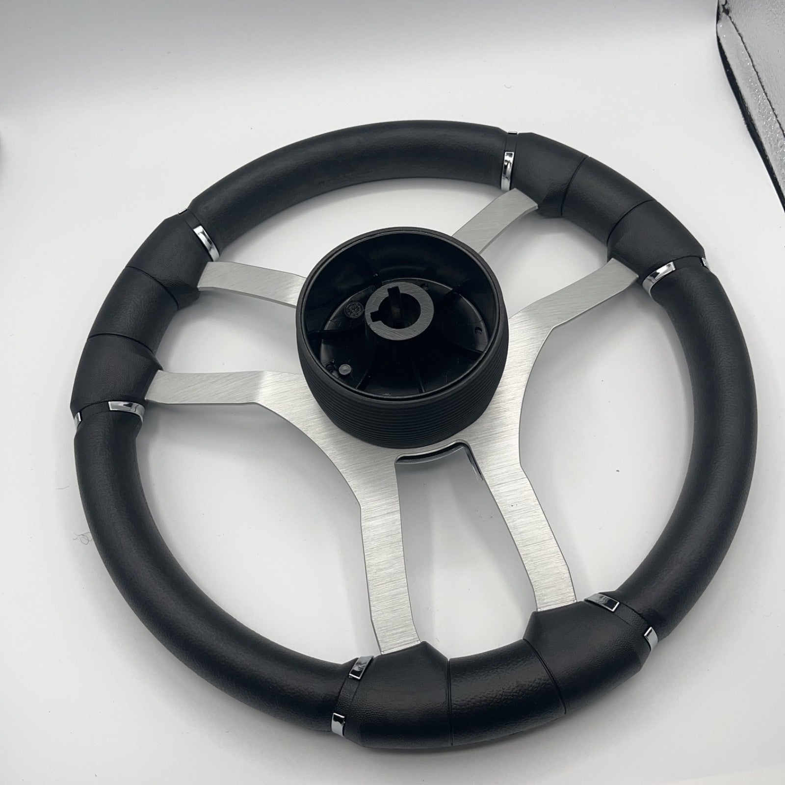 Malera Boat Steering Wheel Brushed Alum Spoke | Plain