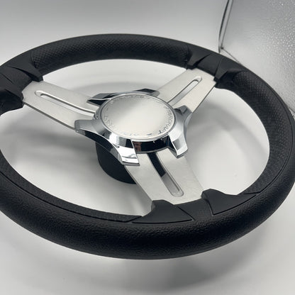 Model 15 Marine Steering Wheel Brushed Aluminum Spokes | Starcraft