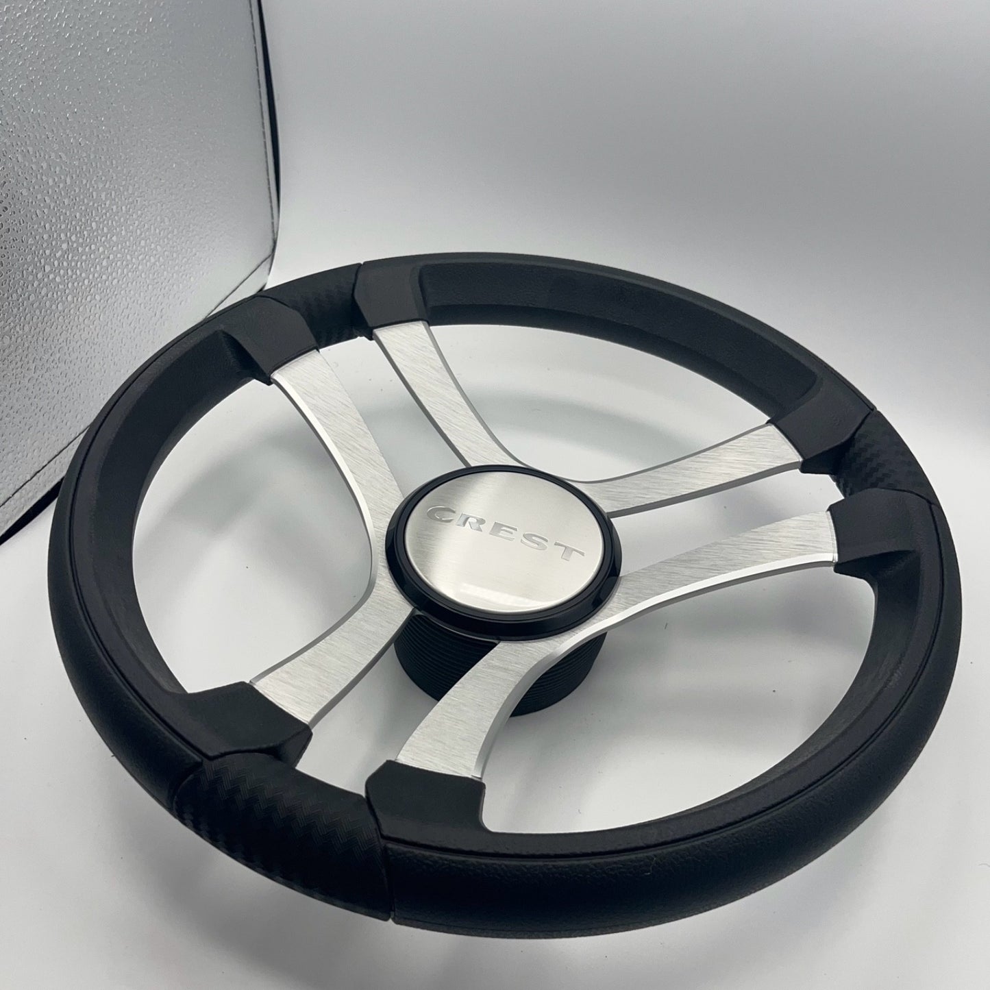 Benaco Boat Steering Wheel Brushed Aluminum Spokes | Crest Boats