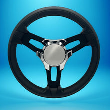 Model 15 Boat Steering Wheel Black Brushed Alum Spokes |Plain