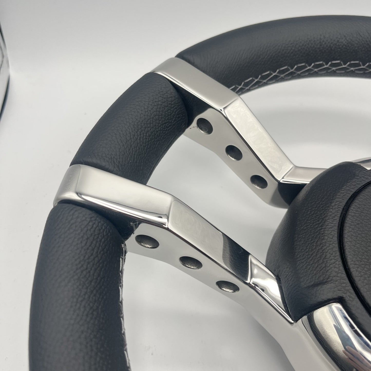Gussi Italia Boat Steering Wheel Black Stainless Steel Spokes | Gussi Italia