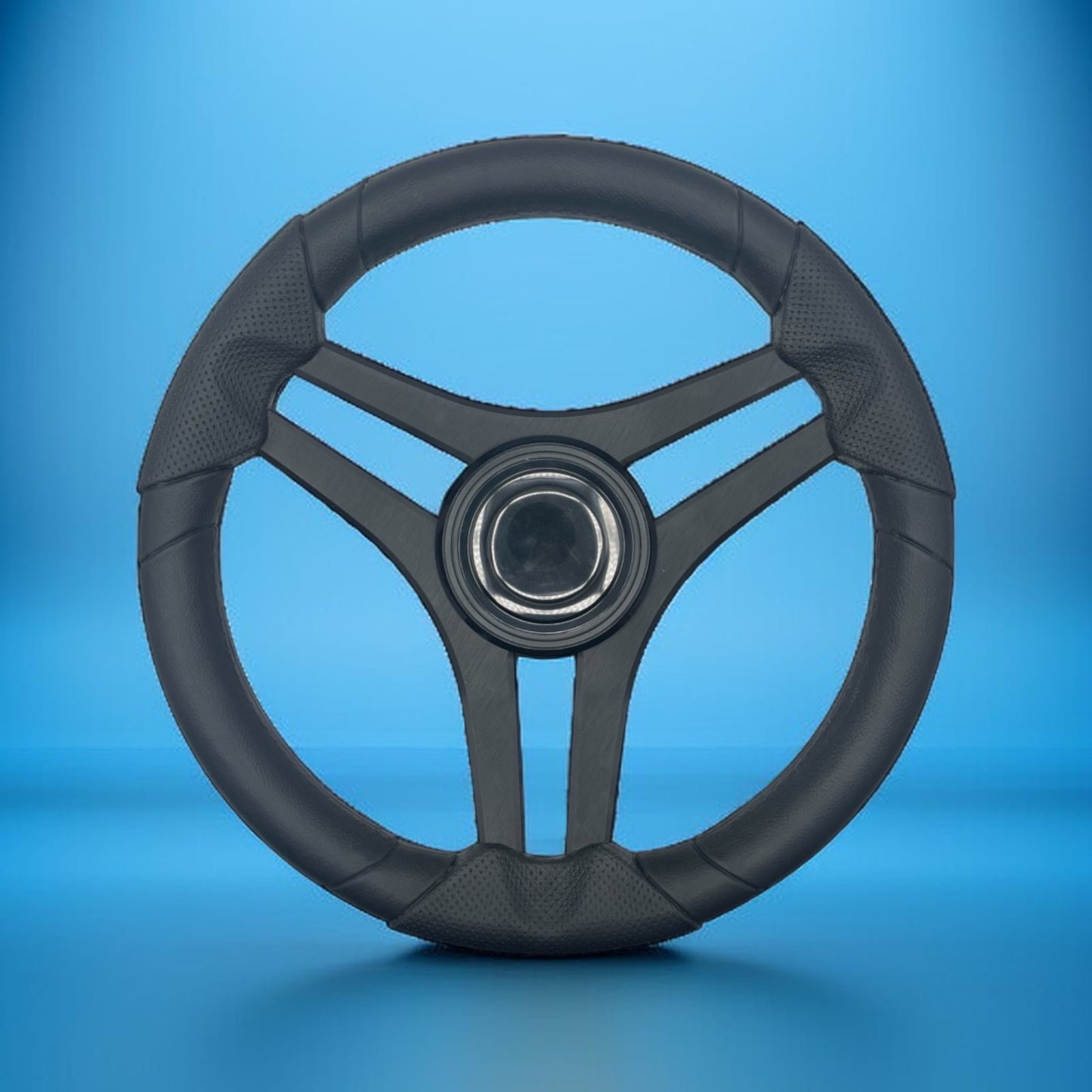 Molinara Marine Steering Wheel Black Brushed Alum Spokes | Lg Black Target