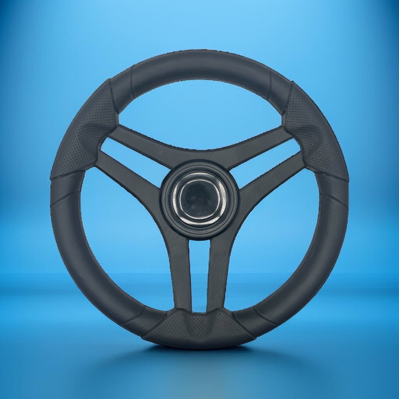 Molinara Marine Steering Wheel Black Brushed Alum Spokes | Lg Black Target