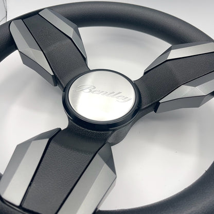 Collina Boat Steering Wheel Dark Gray Inserts - Bentley - Keyed ONLY