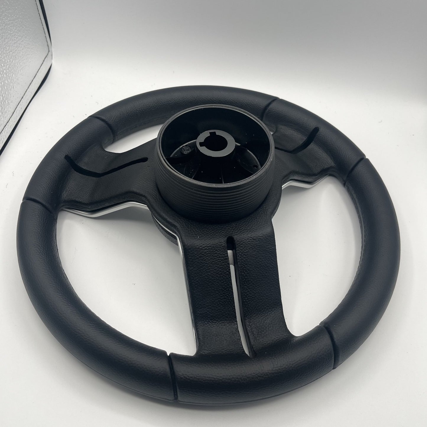 Gussi Italia Boat Steering Wheel Black Aluminum Spoke | Harris