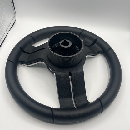 Gussi Italia Boat Steering Wheel Black Aluminum Spoke | Harris