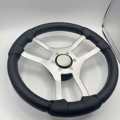 Malera Boat Steering Wheel Brushed Aluminum Spokes | Chaparral Boats