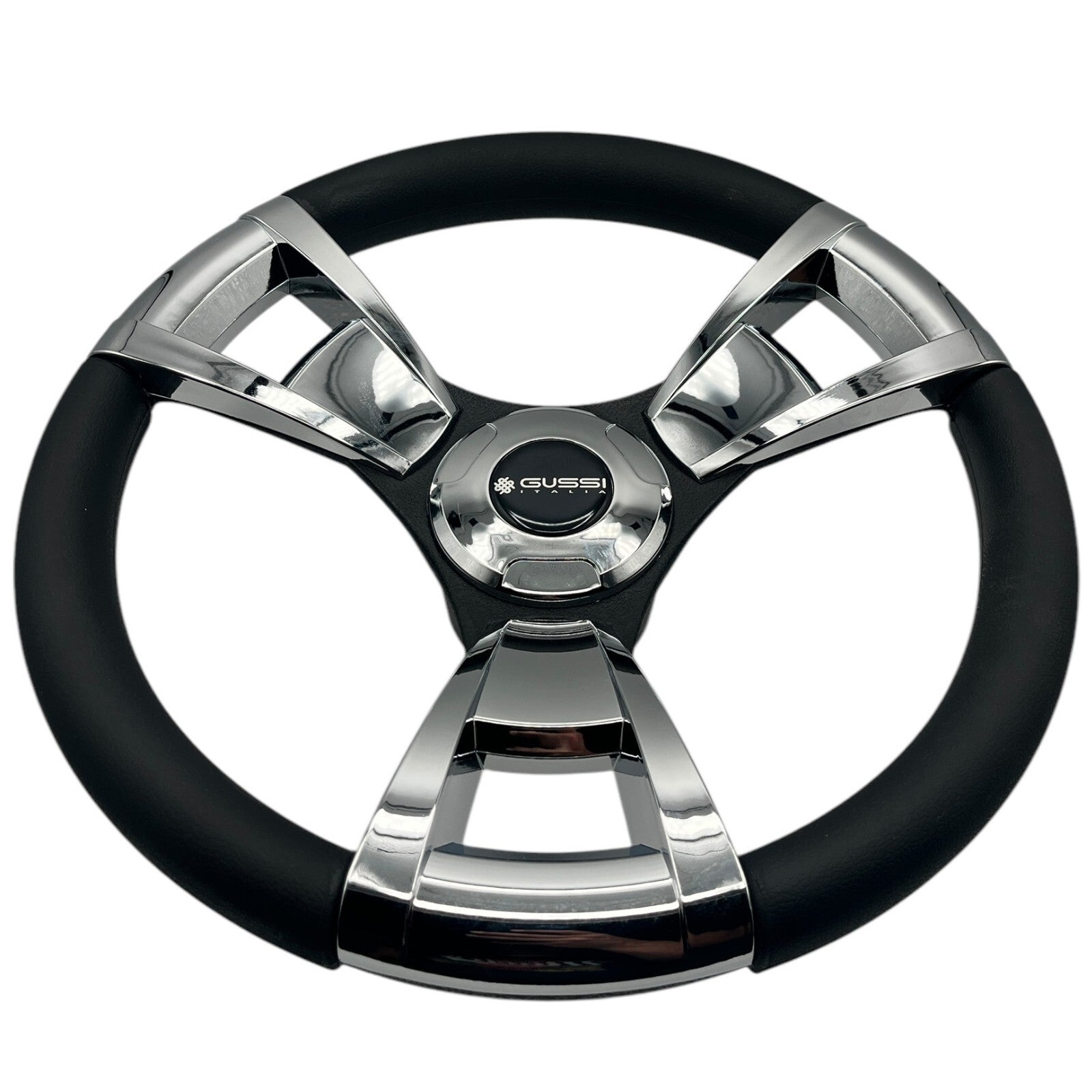 Model M13C Black & Chrome Steering Wheel fits all CLUB CAR DS Golf Carts